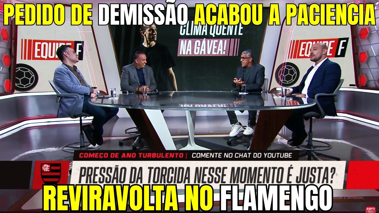 DOMINGO AGITADO no FLAMENGO ! PEDIDO de DEMISSÃO no FLAMENGO ! REVOLTA da TORCIDA do FLAMENGO ! E+