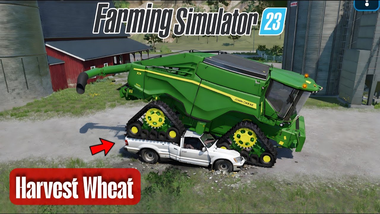 Farming Simulator 23 Harvest Wheat | Fs 23 Cultivation & Collect Straw | Fs23 Timelapse #fs23 