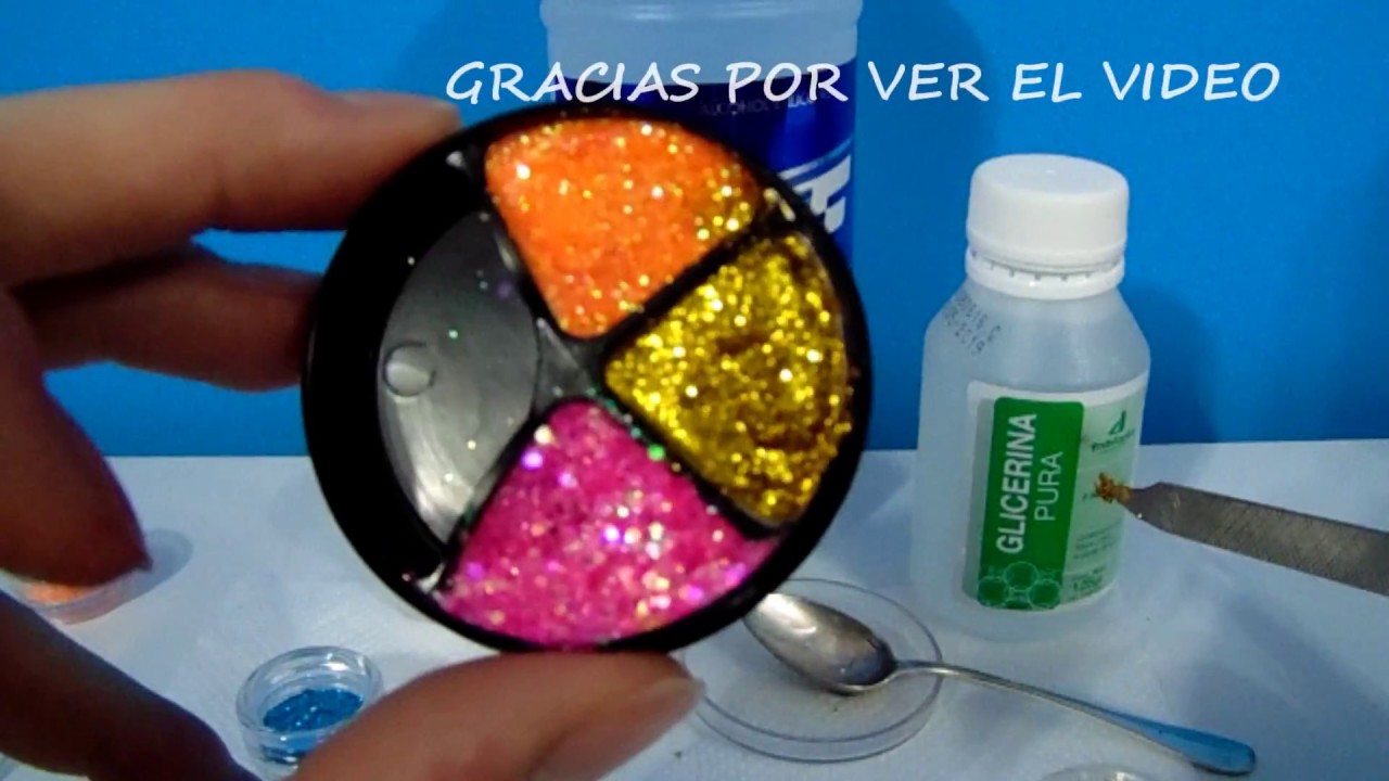 COMO HACER SOMBRA DE GLITTER EN CASA