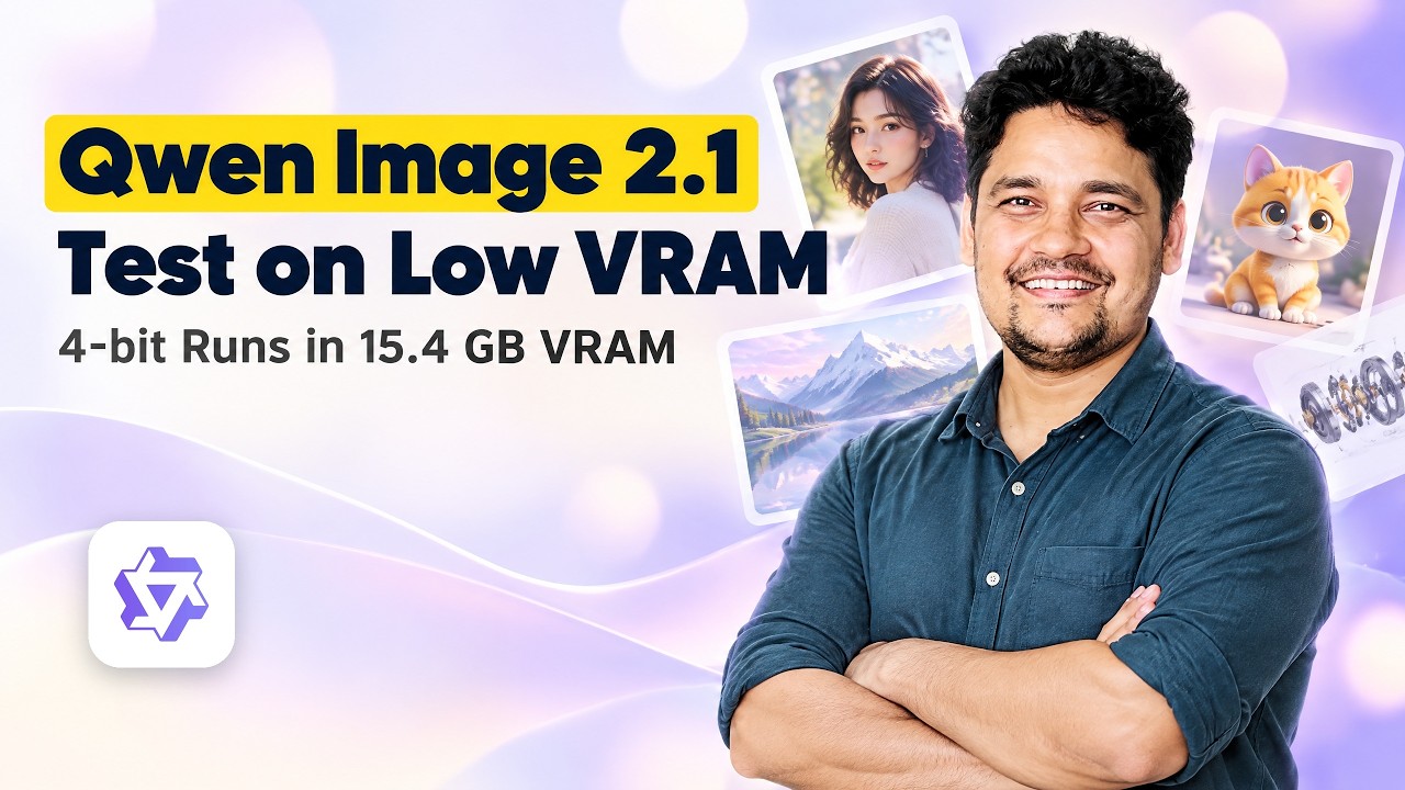 Qwen Image 2.1 Low VRAM Test: 4-bit Runs Under 16 GB of RAM