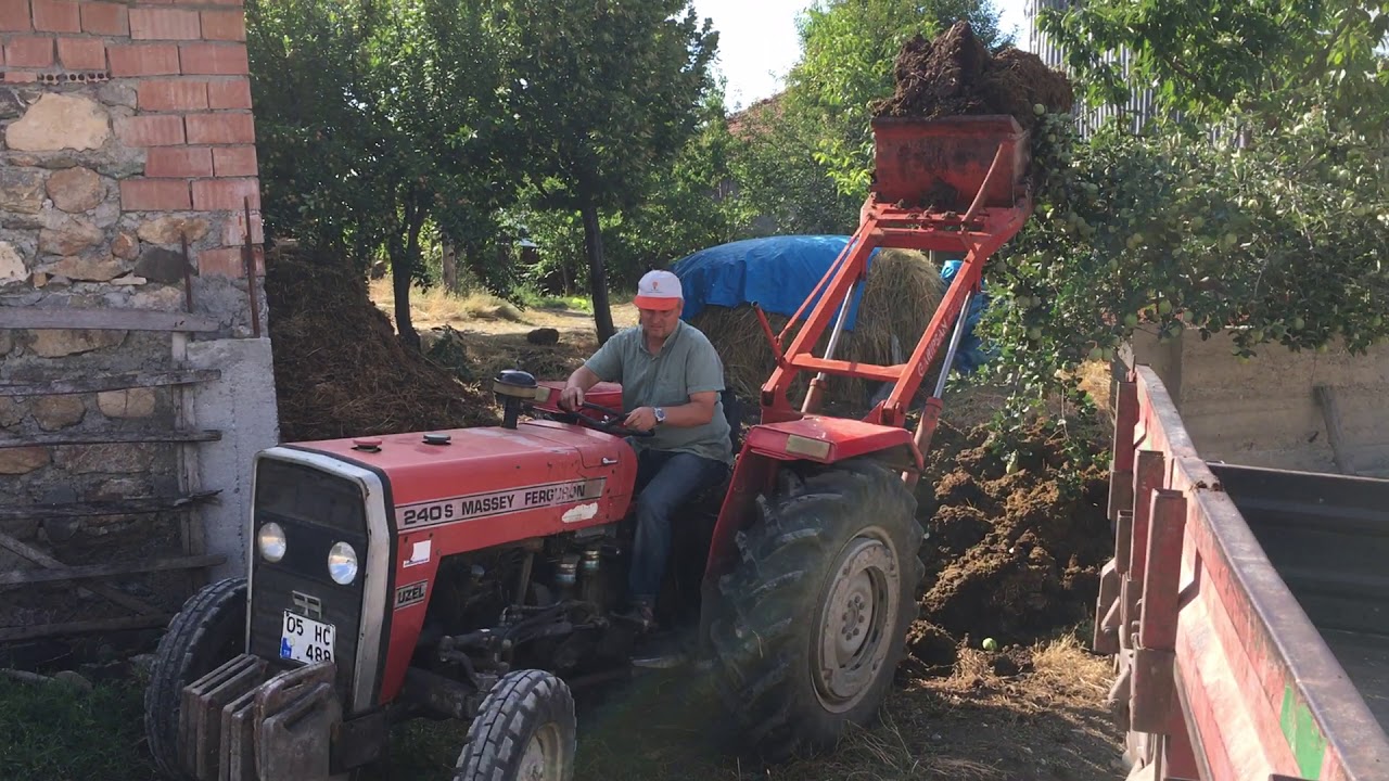 MASSEY FERGUSON 240 S HAYVAN GÜBRESİ (KEMRE) DOLDURMA