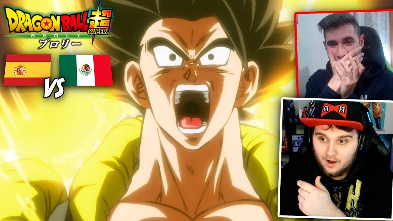 ESPAÑOLES REACCIONAN A DRAGON BALL LATINO 😱 GOGETA vs BROLY