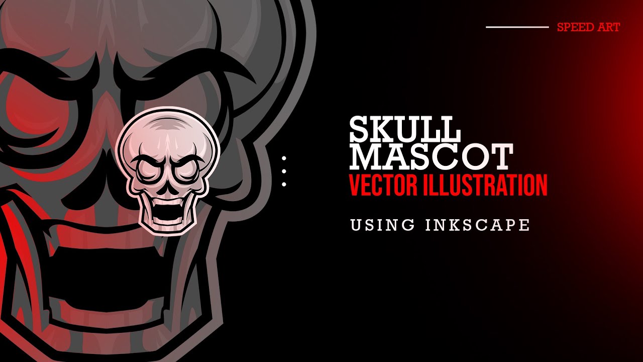 This is a Tutorial How to Create Skull Illustration Mascot Logo using Inkscape