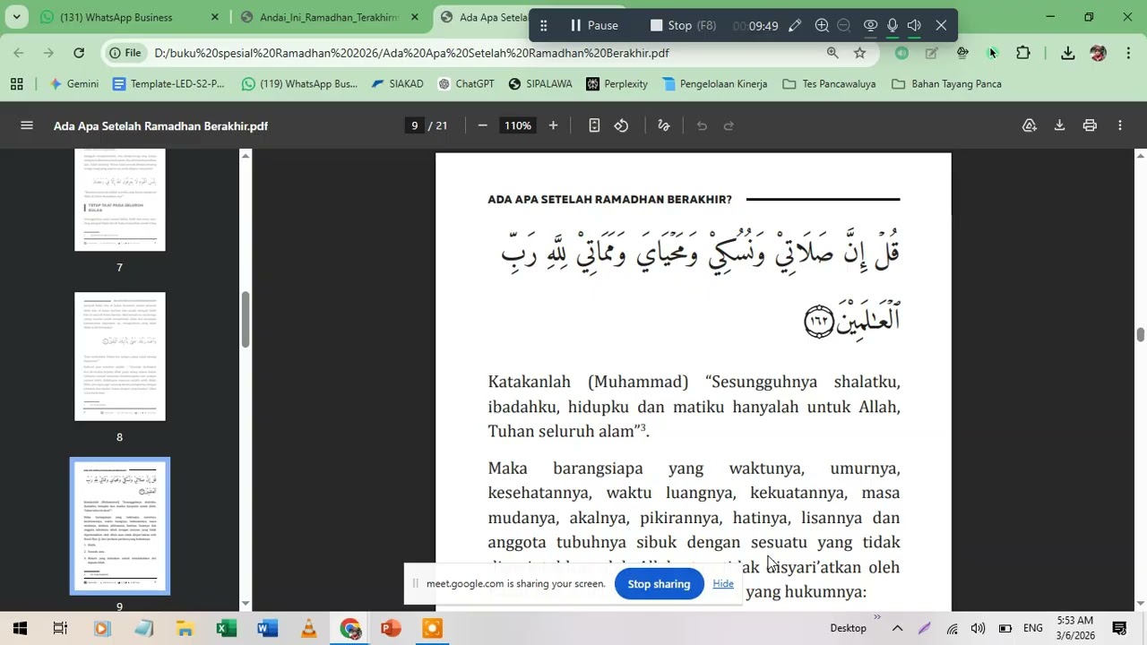 Doa mohon istiqomah