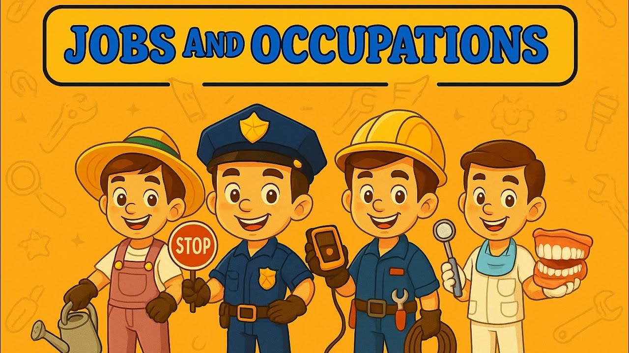 Jobs and Occupations – Who Am I? | Learning Jobs with Pictures & Sound