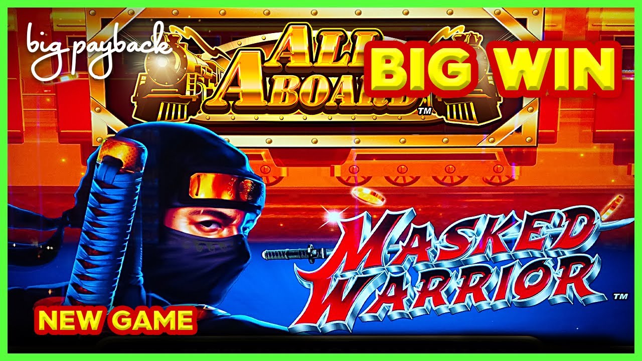 LOVE THIS ONE! All Aboard Masked Warrior Slot - BIG WIN BONUS!