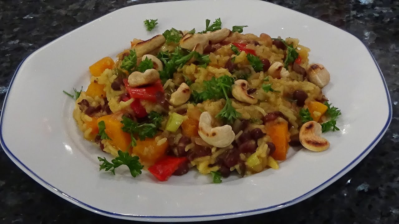 Azuki Bohnen mit Reis und S&uuml;&szlig;kartoffel - ein echter Sattmacher