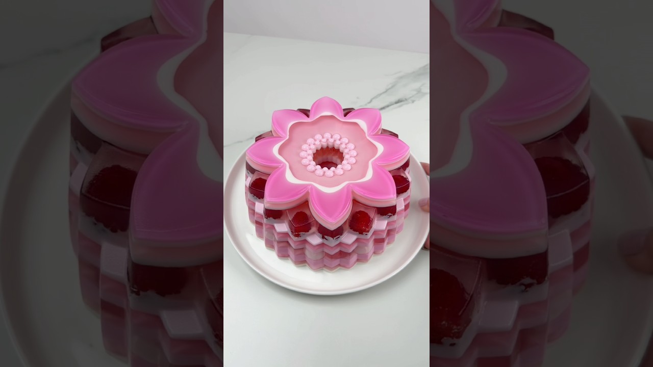 Kwitnące ciasto z galaretką malinową🌸🍓🌸🍓🌸