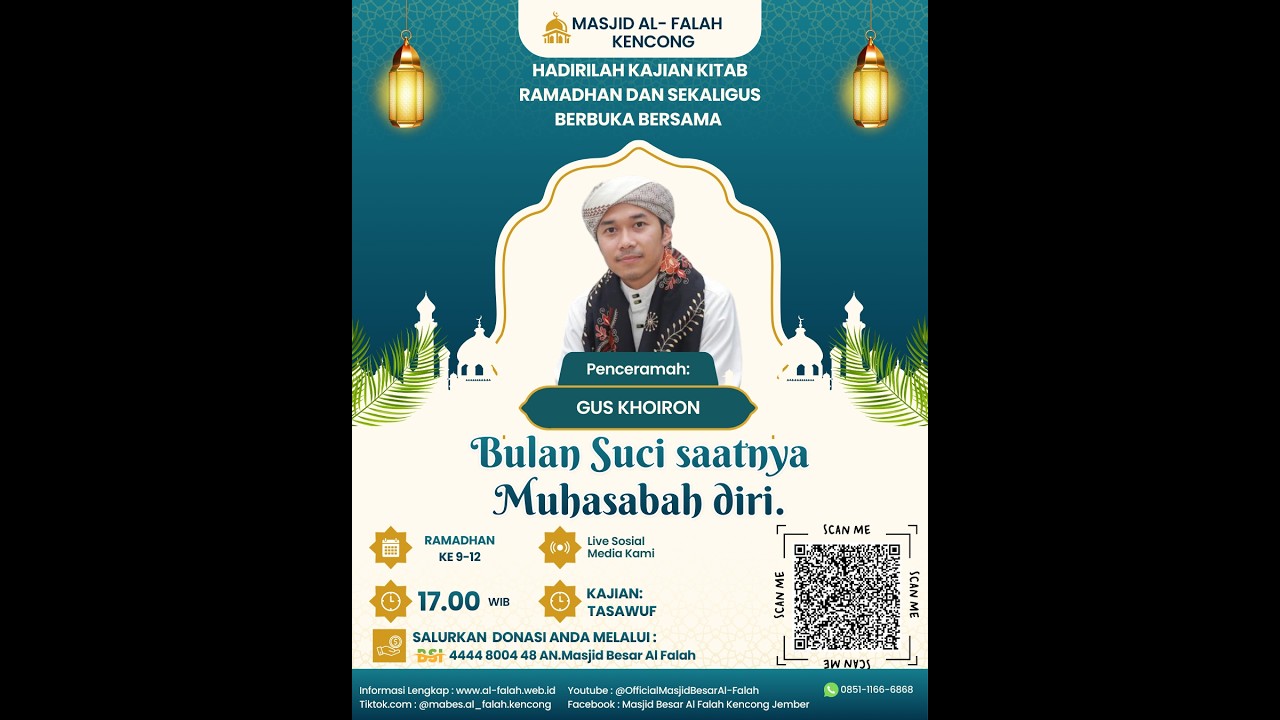🔴 Spesial Ramadhan ke-12 | Kajian Kitab TASAWUF & Buka Puasa Bersama | Gus Khoiron