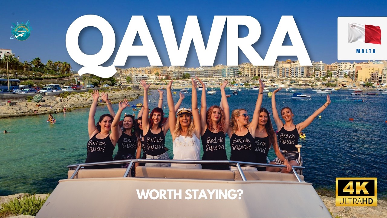 Malta 2026: Qawra Bay & Promenade 4K Walk 🇲🇹