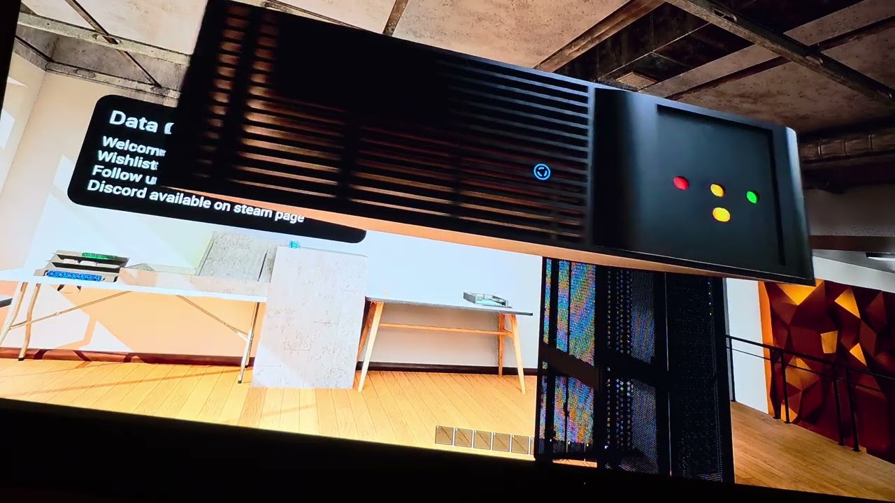 Data Center Simulator Game played over steam link on a TV using Xbox controller.