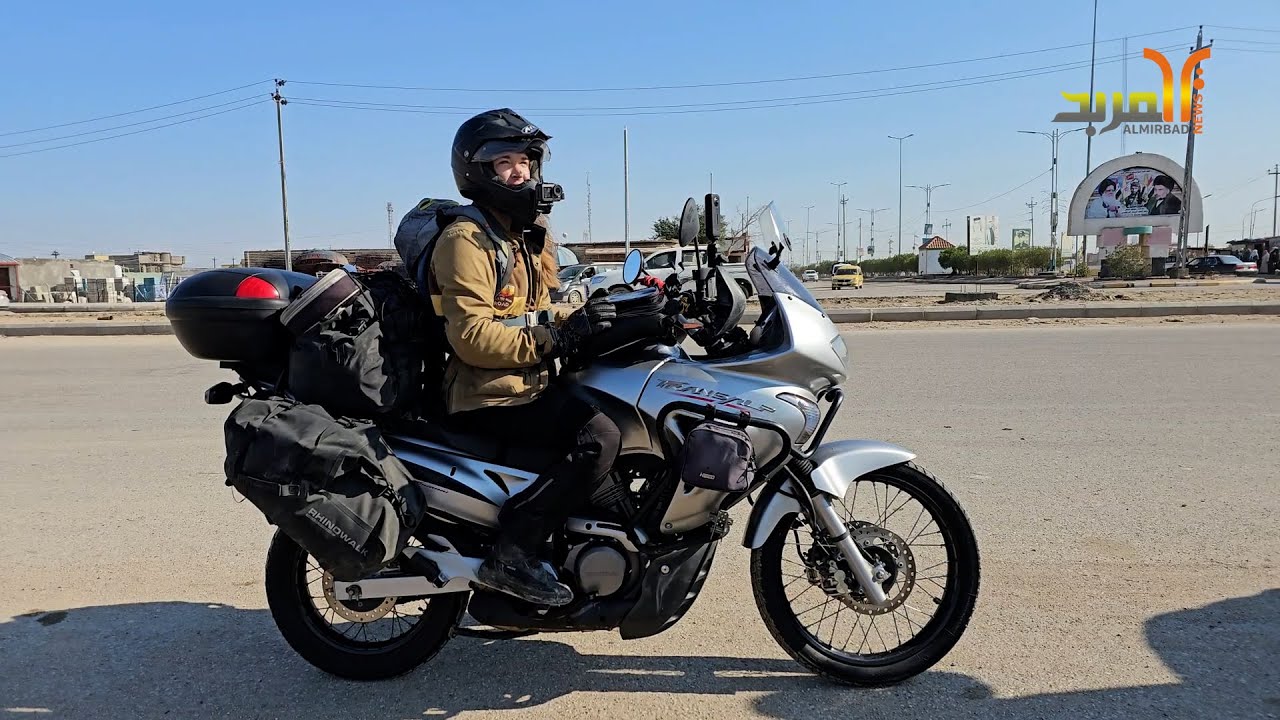 الرحالة السويدية كريستينا تجوب العراق من الشمال إلى الجنوب على دراجتها