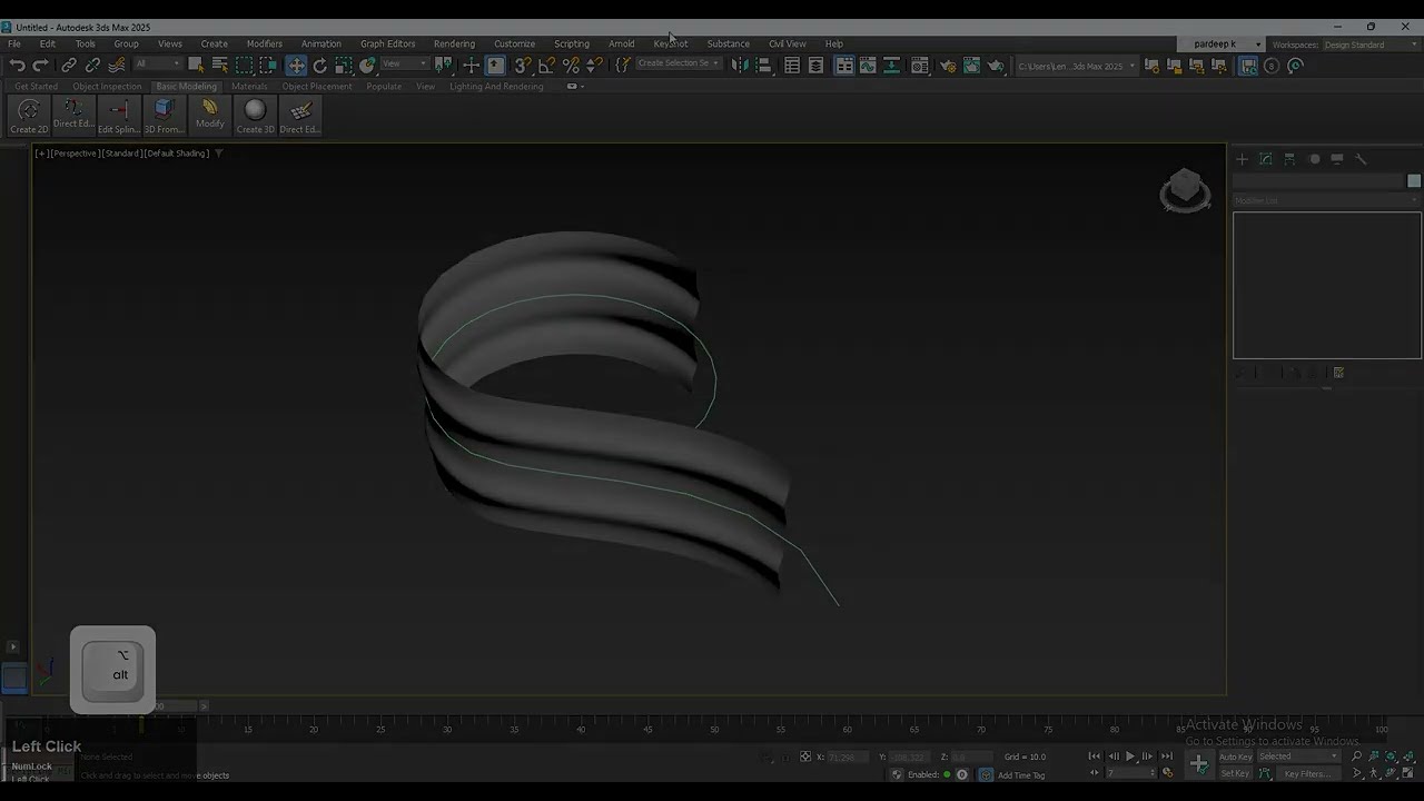 Path Deform Modifier Used In 3ds Max