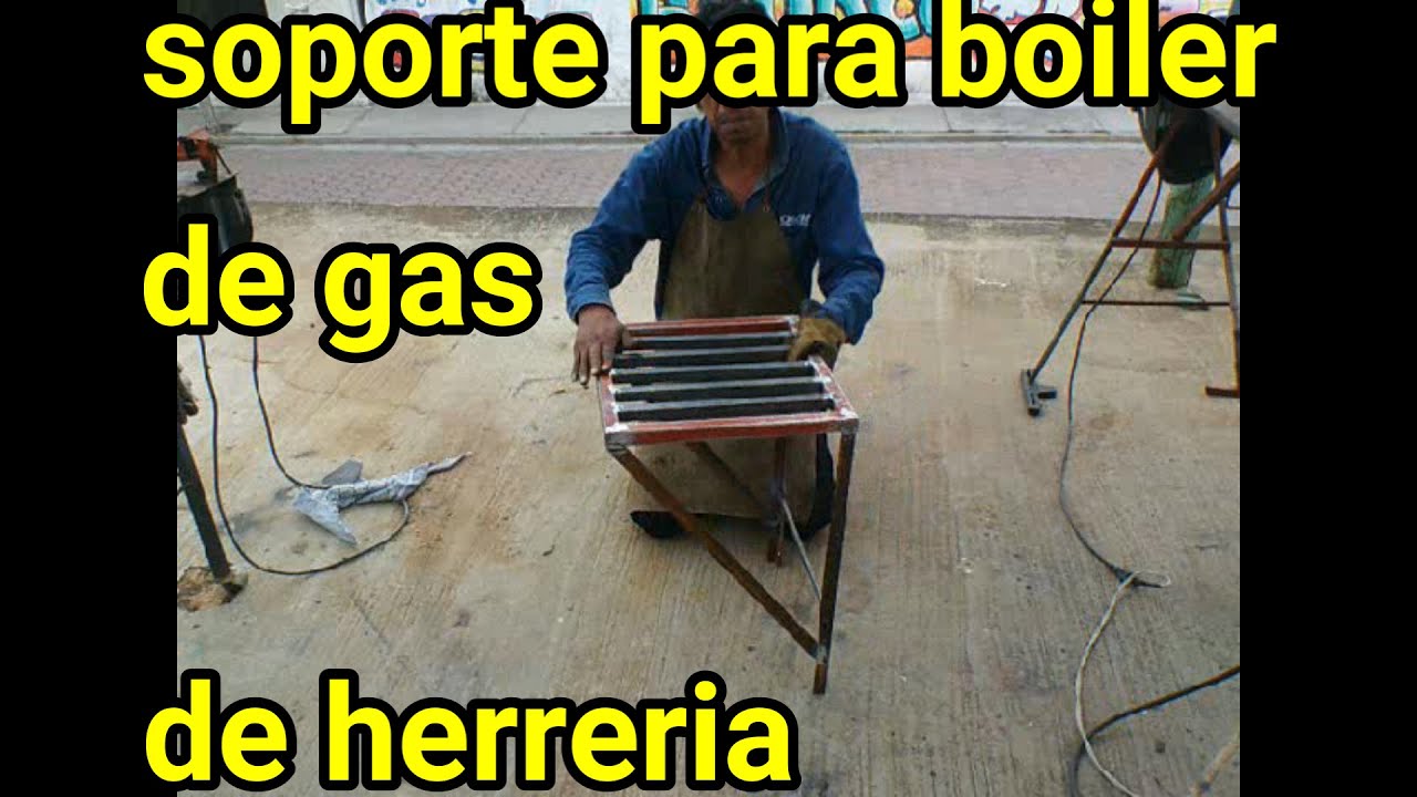 soporte para boiler de gas de herreria