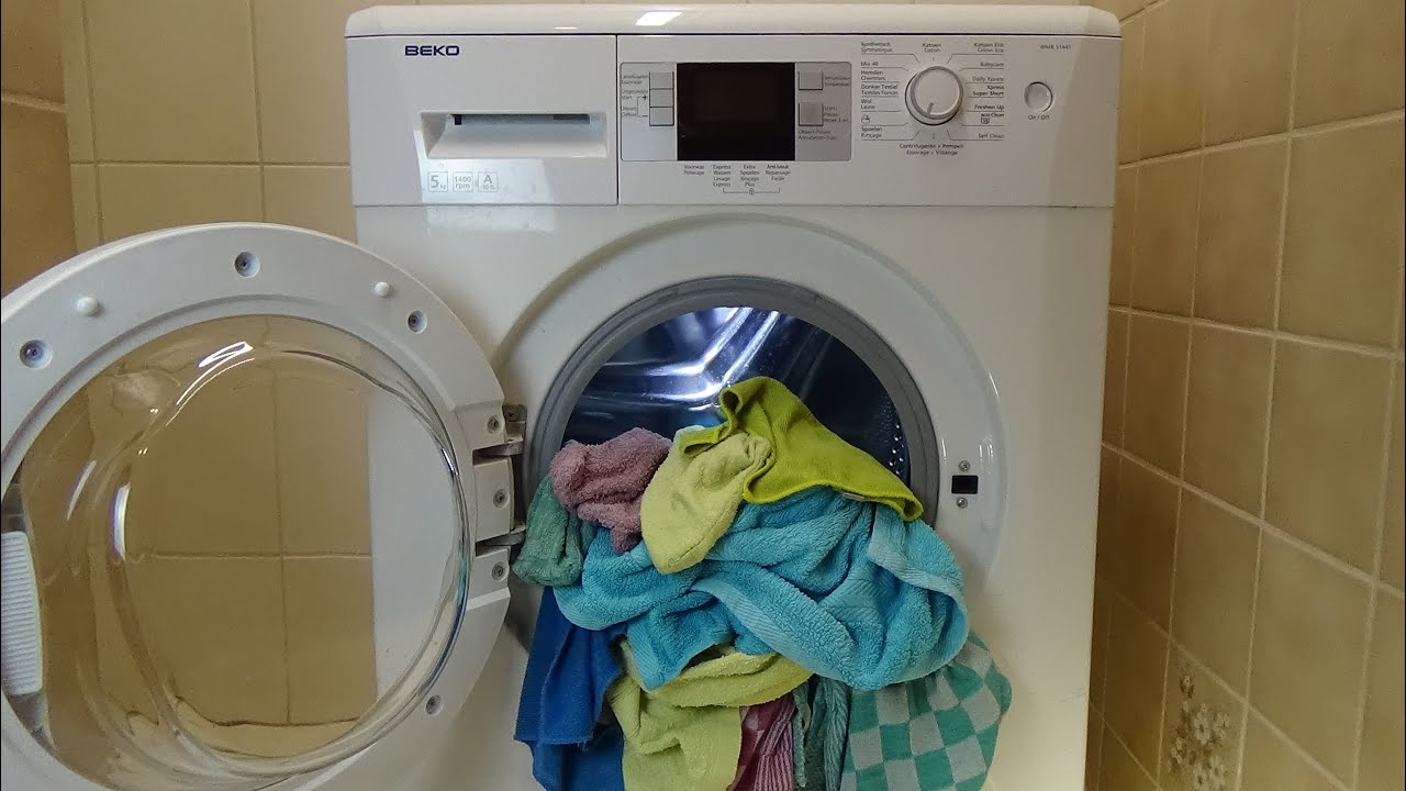 BEKO WMB 51441 Washing machine, Rinse program 400 rpm centrifuge, rinçage, test example movie #187