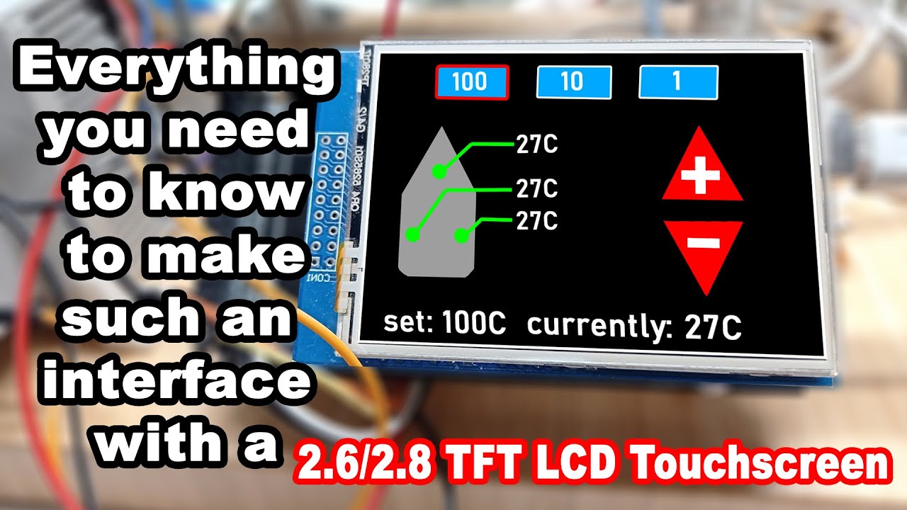 How to use a 2.6/2.8 TFT LCD Touchscreen - Adafruit GFX - Luis Geissler