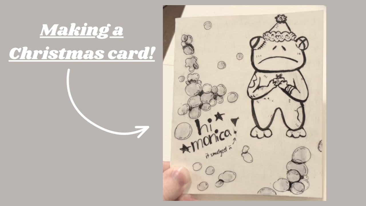 ♡♥ christmas card and yap! || ink, wax seal, acrylic marker ♡♥