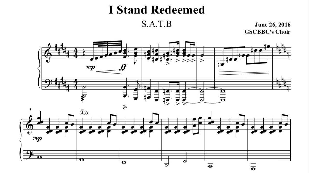 I Stand Redeemed - Accompaniment/Minus One/Instrumental