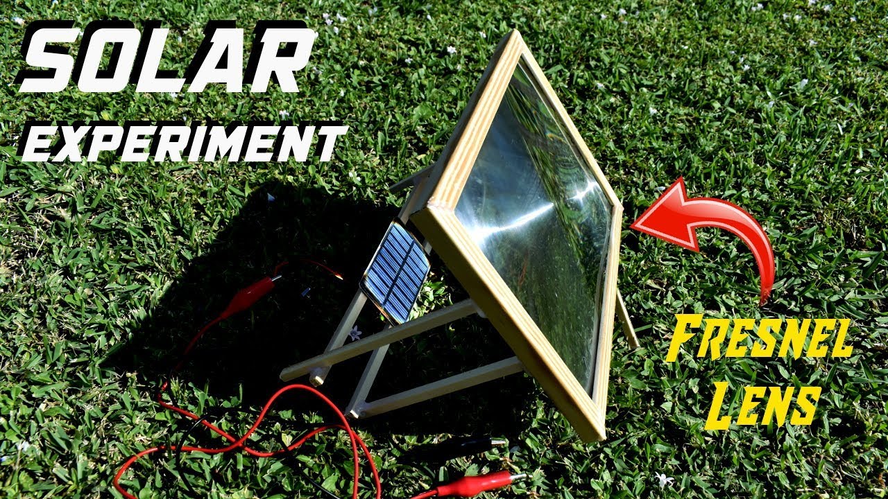 Solar Panel Experiment Using Fresnel Lens!