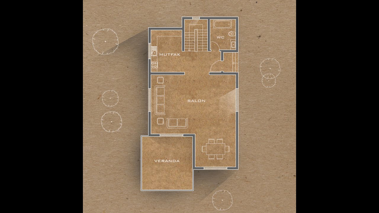 Photoshop-Mimari Plan Boyama