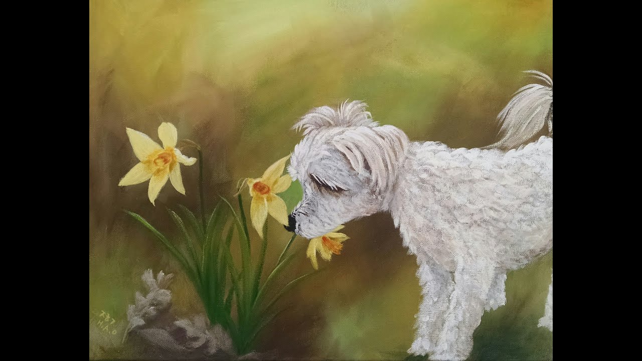 How to paint blurry background in acrylics, by Helian Osher