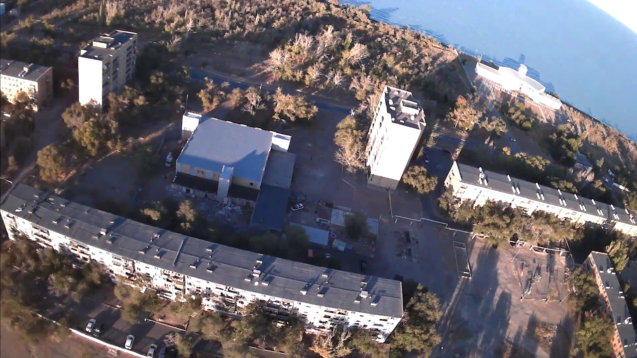 С высоты птичьего полёта. Город Приозёрск. Средняя образовательная школа №3 (РФ)