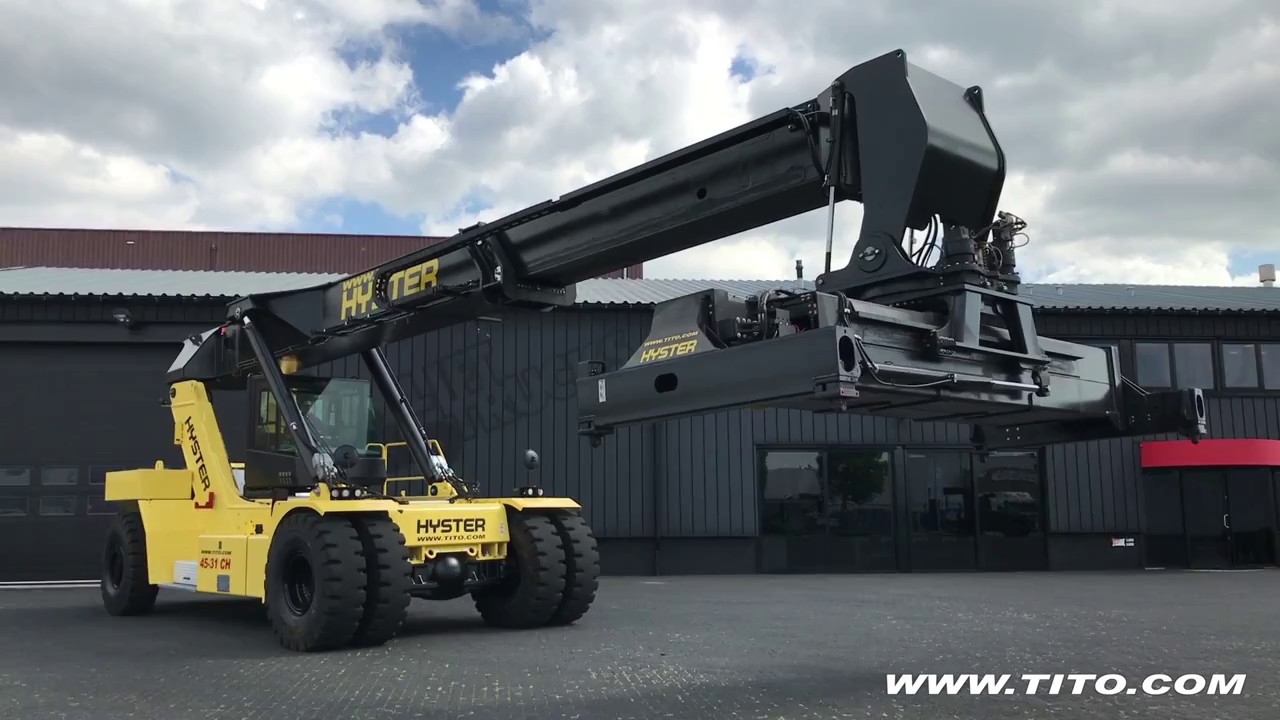 tito.com // Hyster reachstacker lifting & Elme spreader functions