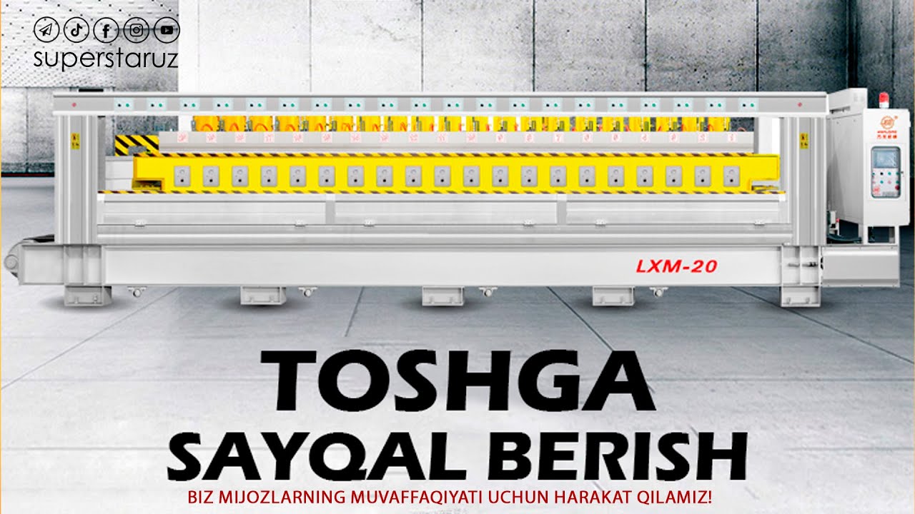 O'zbekiston sharoitida Toshga sayqal berish uskunasi orqali daromat topish.