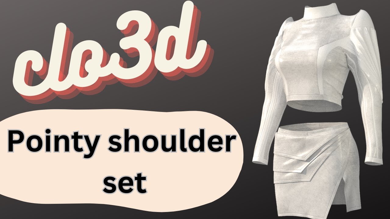 Clo3D tutorial |make a pointy shoulder set |digital fashion