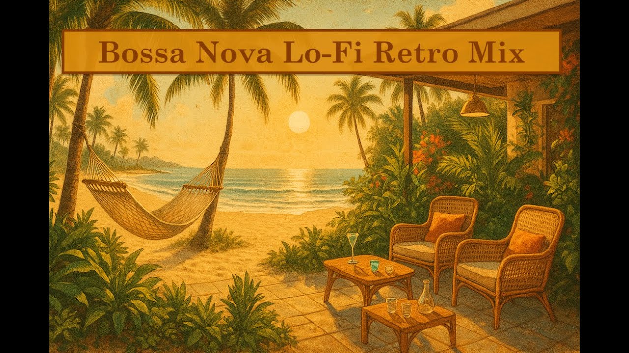 Retro Rio Vibes Lo-Fi Bossa Nova Retro Instrumental Mix | Tropical Hammock Beach Escape c. 1950s