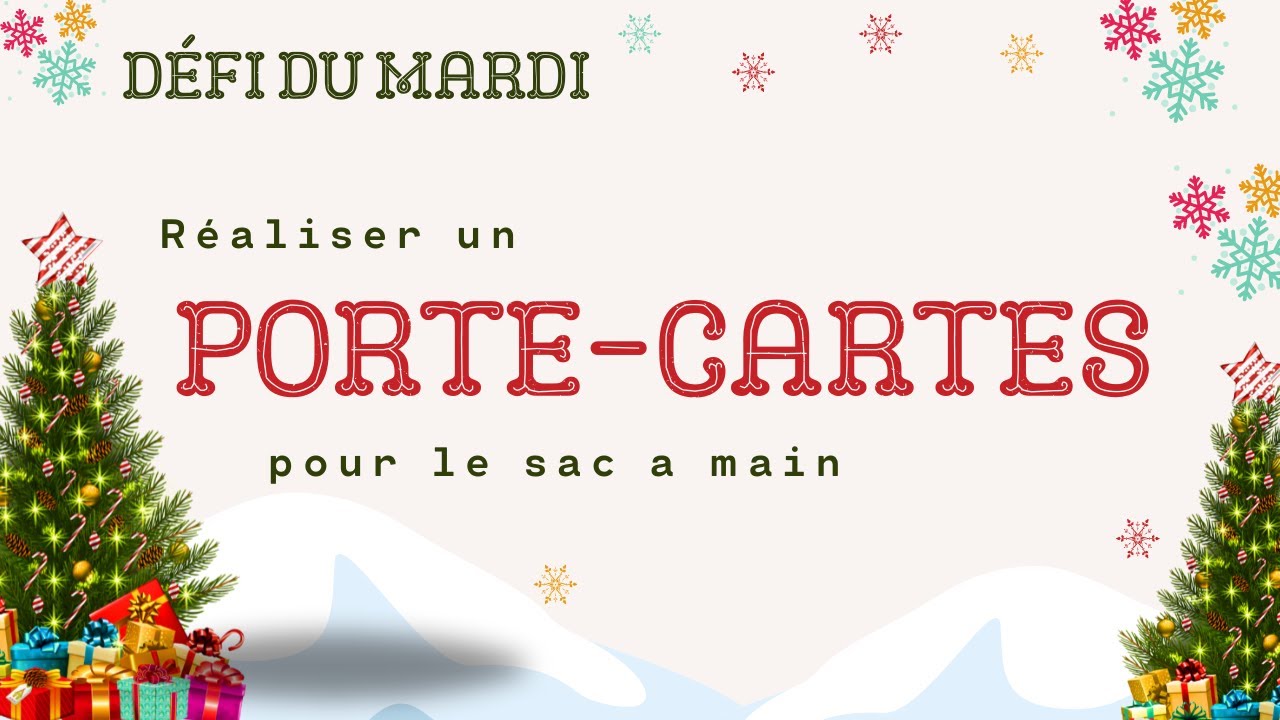 Comment créer son PORTE-CARTES de fidélité pour le sac-à-main : défi du mardi spécial Noël n°1 !!