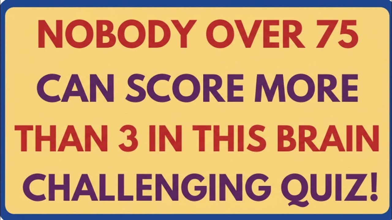 🧠🔥 NOBODY OVER 75 CAN SCORE MORE THAN 3! | 2026 IQ TEST CHALLENGE 🚀 | THINK AND LEARN