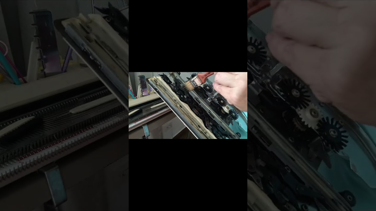 Limpando e lubrificando minha máquina de tricô
