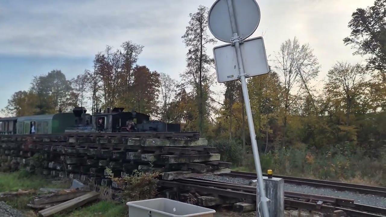Einfahrt des Stainzer Flascherlzugs am 19.10.2025 in Preding-Wieselsdorf