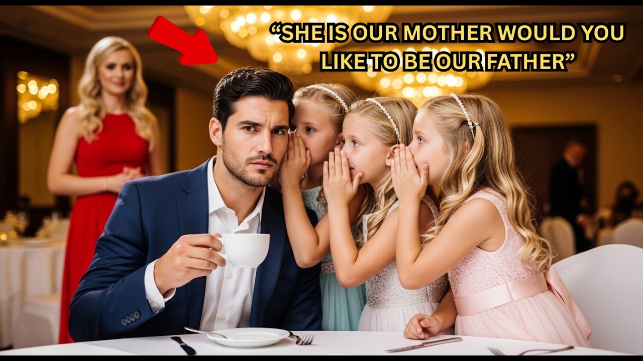Single Dad Was Having Tea Alone—Until Triplet Girls Whispered:“Pretend You’re Our..,then this happen