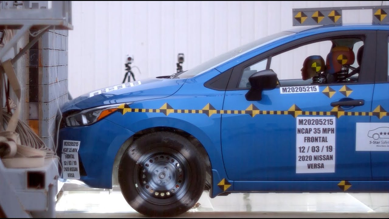 2020 Nissan Versa Crash Tests [ALL: Front, Side, Side-Pole[
