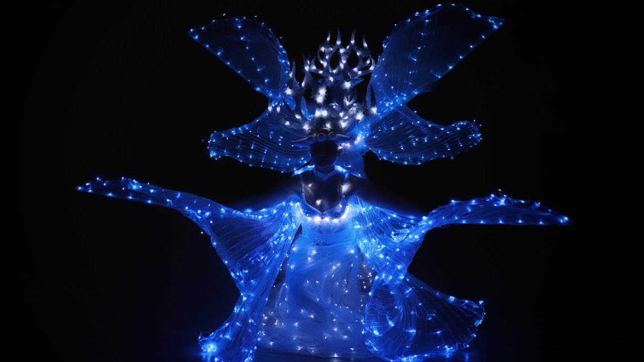 Light show duo. Dance with  the wings.