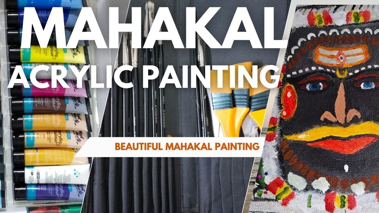 Lord Shiva Mahakal Acrylic Painting | Step by Step#art #mahadev #painting #trending #shiv #india 