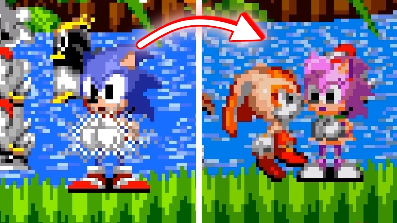 Sonic 1, но с ИГРАБЕЛЬНЫМИ ЭМИ И КРИМ! 🌸 Геймплей с модами для Sonic 1