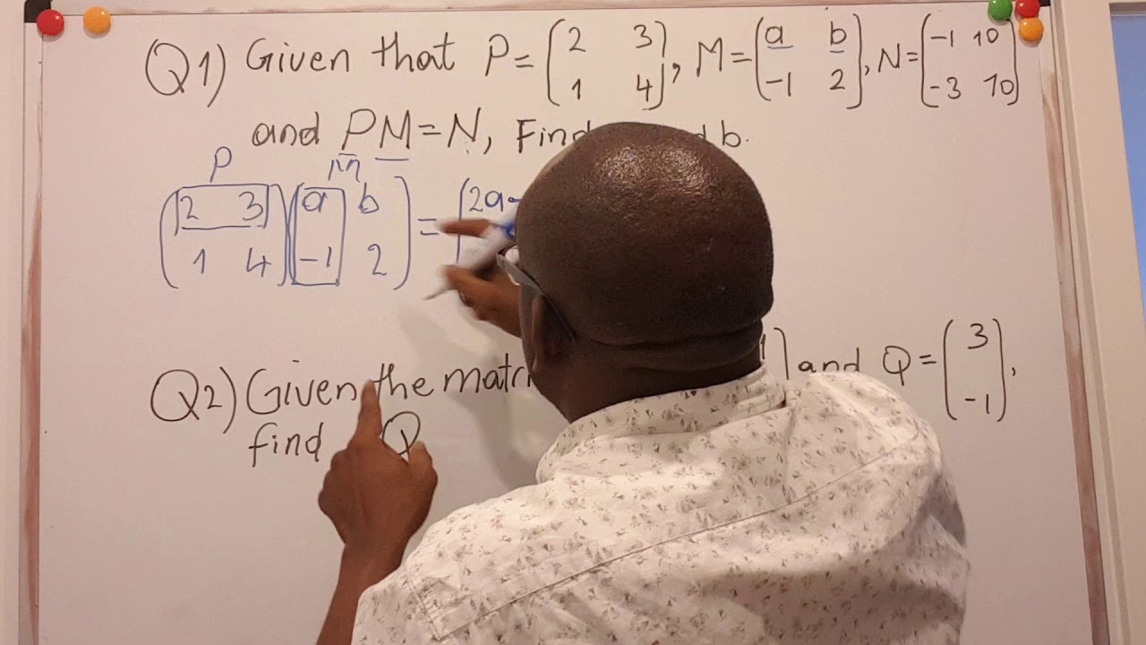 Mathematics GCE Ordinary level: Matrices