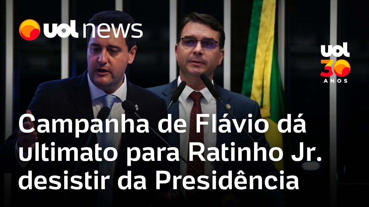 Campanha de Flávio Bolsonaro dá ultimato para Ratinho Jr. desistir de candidatura à Presidência