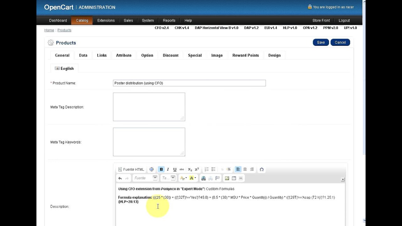 HLP (Show help in each option)