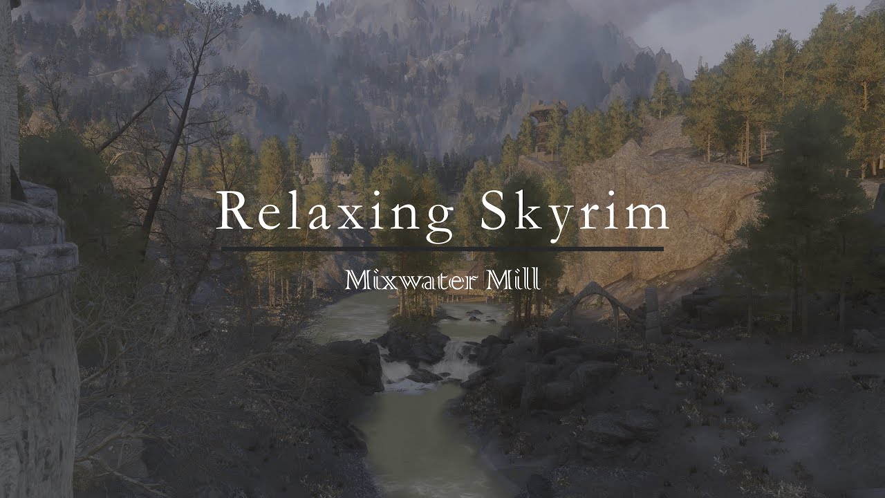 Peaceful View Over Mixwater Mill | The Elder Scrolls V: Skyrim | Ambience & Relaxation