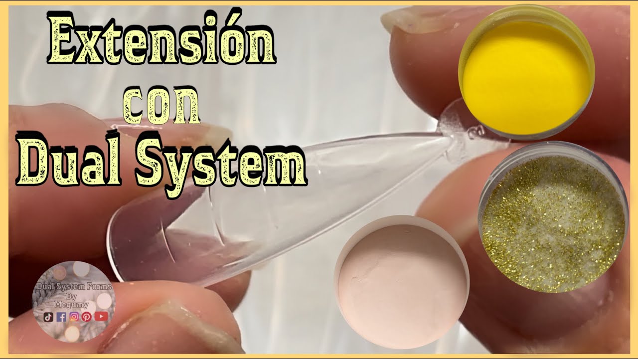 UÑAS CON #DUALSYSTEM DISEÑO PRIMAVERAL CON DUAL SYSTEM ESTILETTO