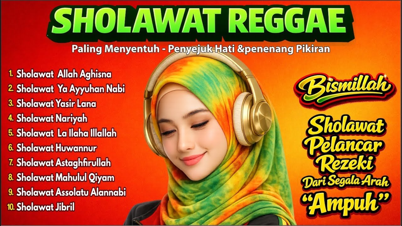 SHOLAWAT REGGAE SHOLAWAT MERDU DAN SYAHDU Tibbil Qulub SHOLAWAT JIBRIL 1000X PENARIK REZEKI