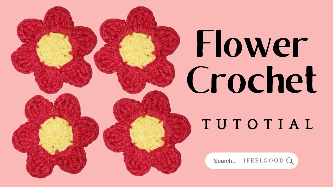 Crochet Easy Flower Tutorial.