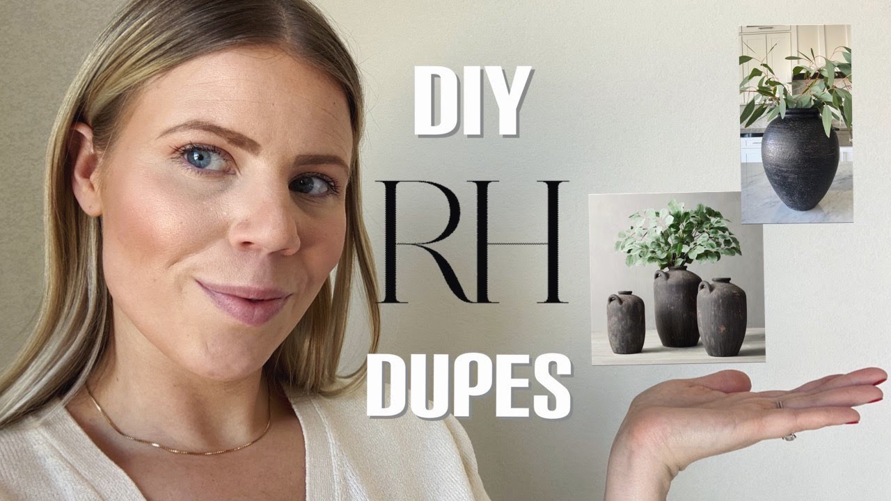 RESTORATION HARDWARE DIY MUDDING DISTRESSED VESSEL VASE DUPE