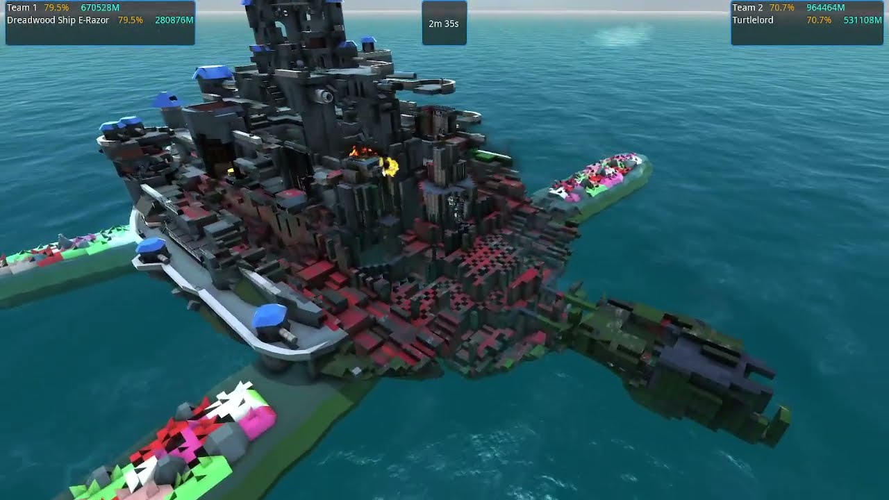 From The Depths - Dreadwood Ship E-Razer vs Turtlelord, Water based Frontsider and Ragnar&ouml;k 2022