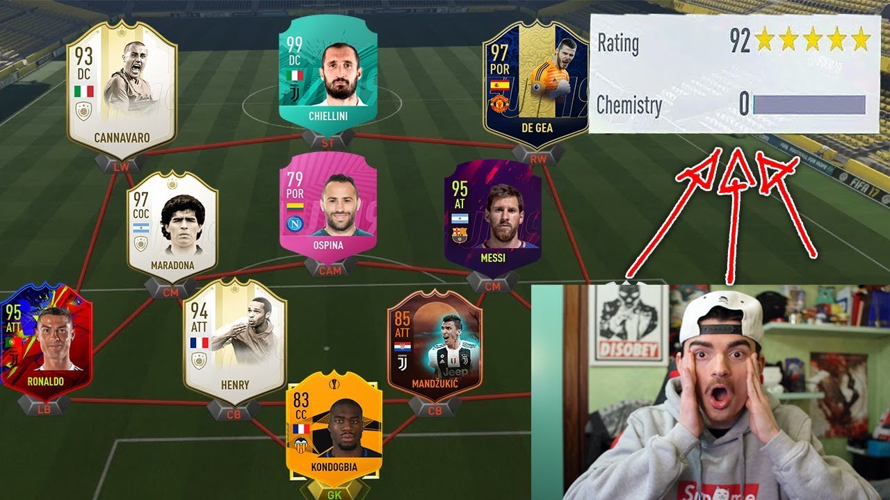 SQUADRA CON ZERO D' INTESA !!! DRAFT CHALLENGE FIFA 19 ITA