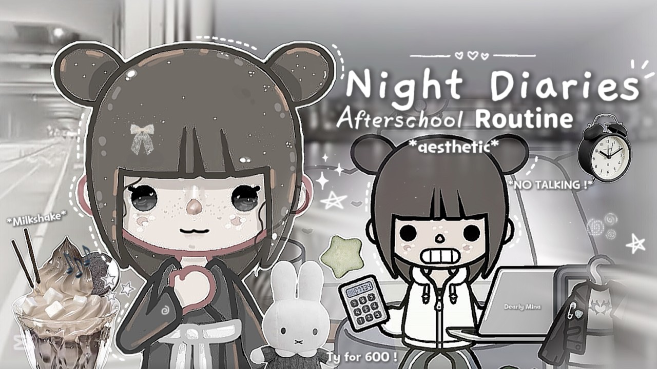 🎱 :: ♩ 𝒜𝒻𝓉ℯ𝓇𝓈𝒸𝒽ℴℴ𝓁 ℛℴ𝓊𝓉𝒾𝓃ℯ Night Diaries 📓 !! || Dearly Mina🐰